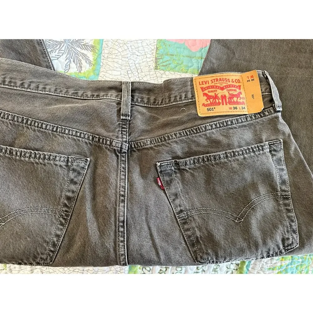 NWOT Levi's Gray Wash 555 Jeans 36 X 34 Relaxed Straight Men's